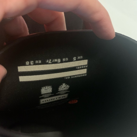 Hunter Black Rain Boots Short Gloss 38 - Picture 4 of 7